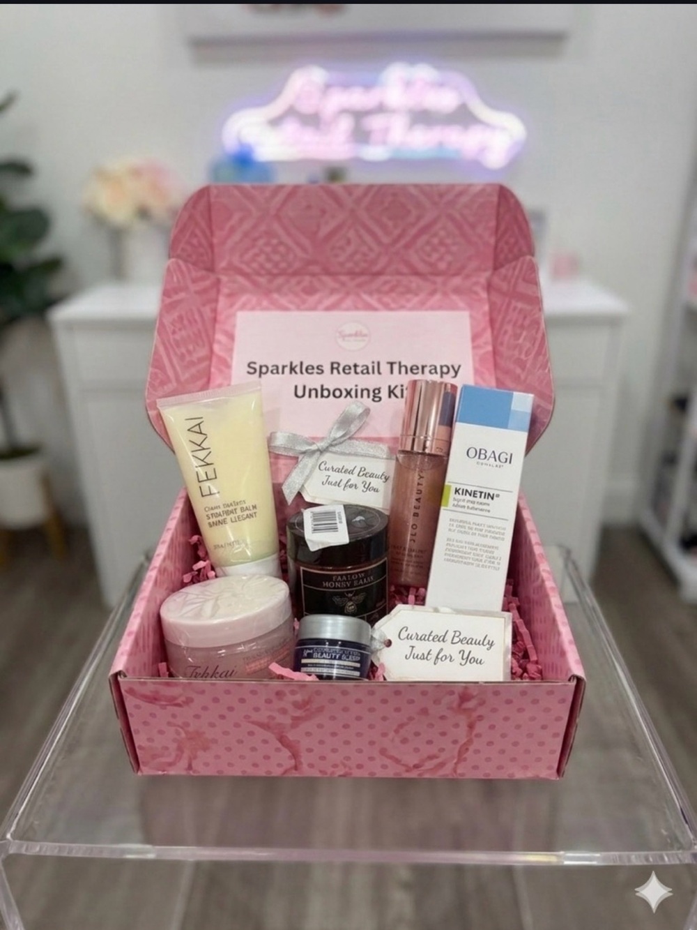 Curated Luxury Beauty & Self-Care Bundle of 6 with a JLO Beauty That Glow Mist !